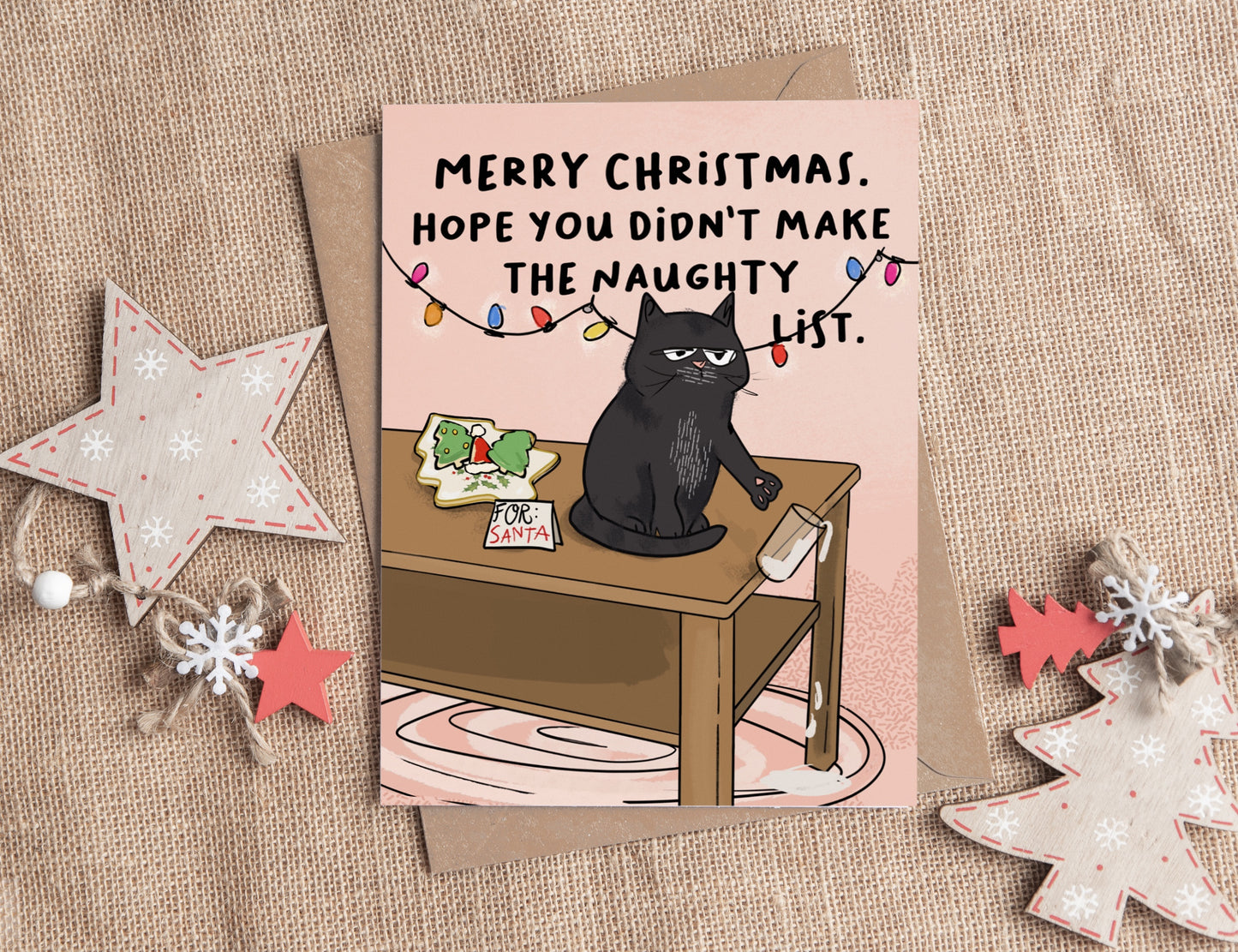Bad Kitty Christmas Card