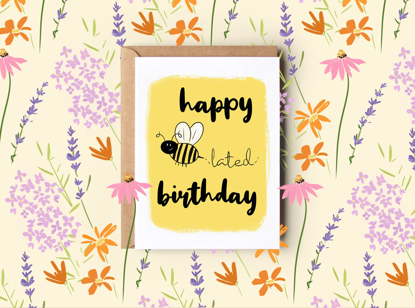 Beelated Birthday Card
