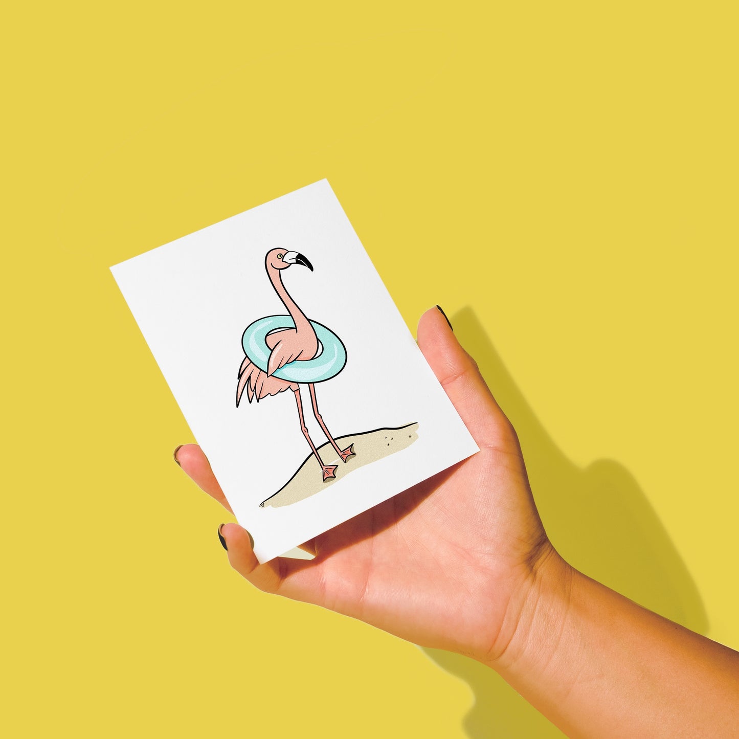 Floaty Flamingo Card