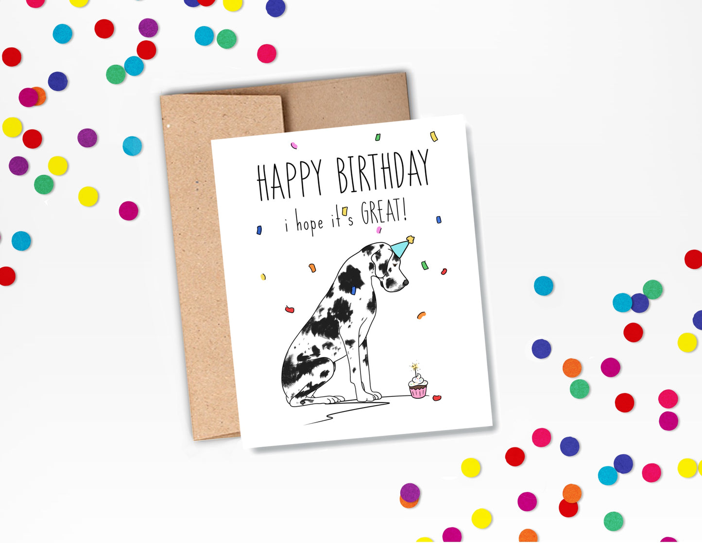 Really Great Dane Birthday Card