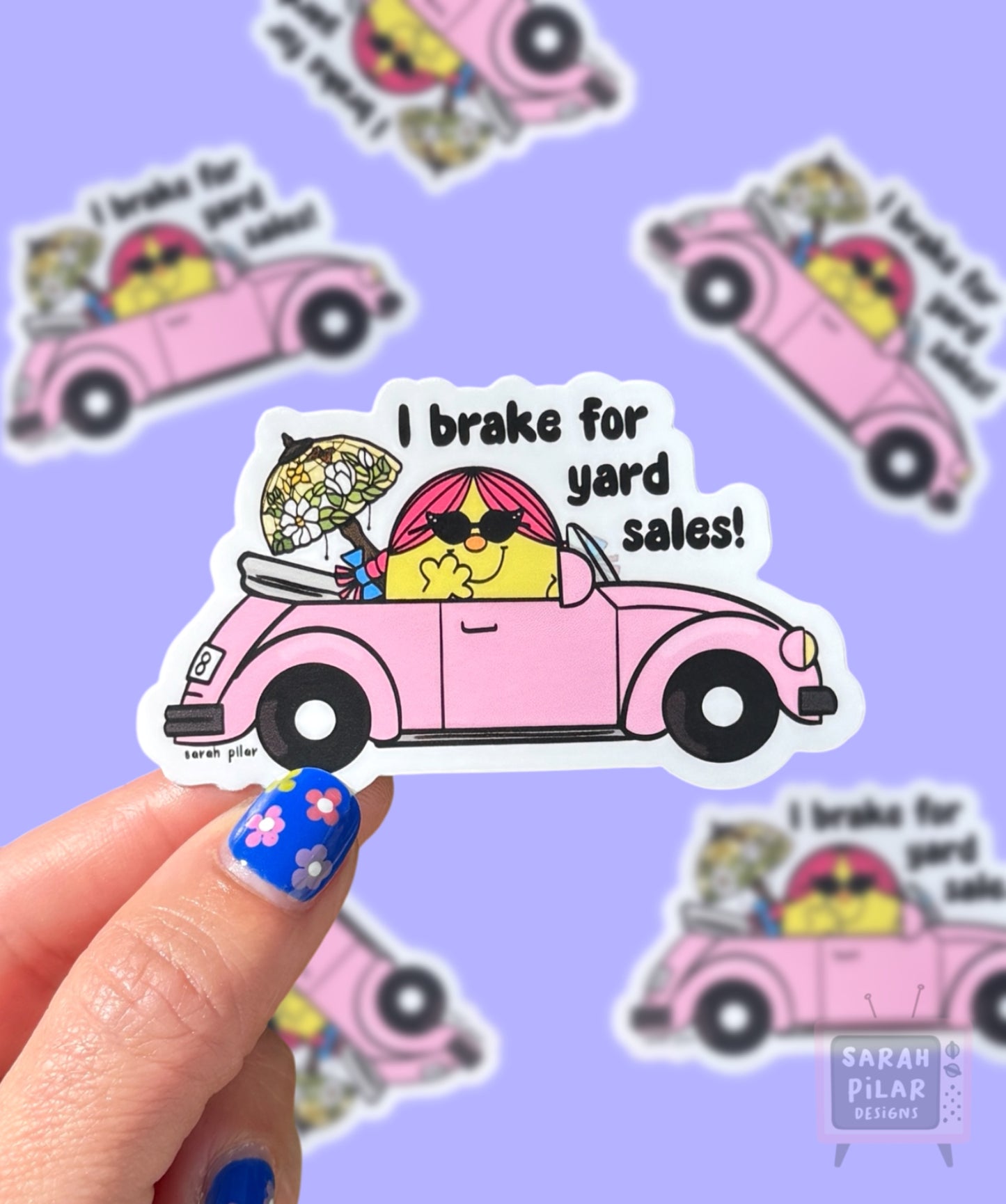 I Brake For Yard Sales Sticker