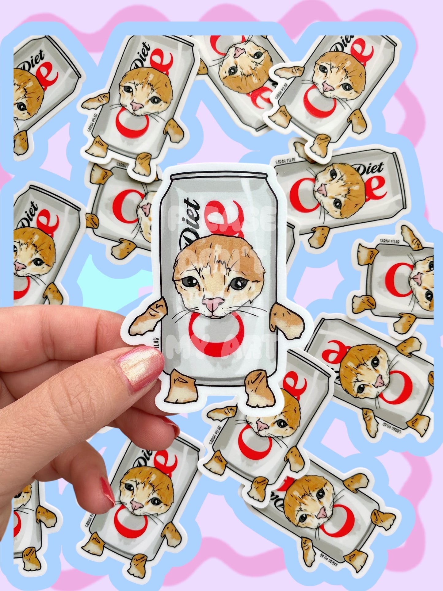 Diet Coke Cat Sticker