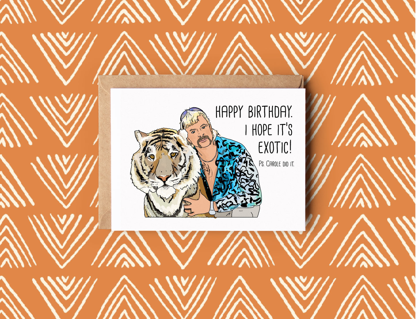 Exotic Tiger King Birthday Card