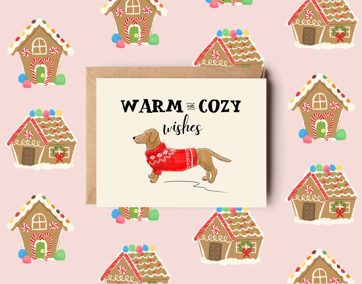 Cozy Dachshund Card