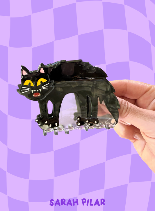 Spooky Black Cat Hair Claw