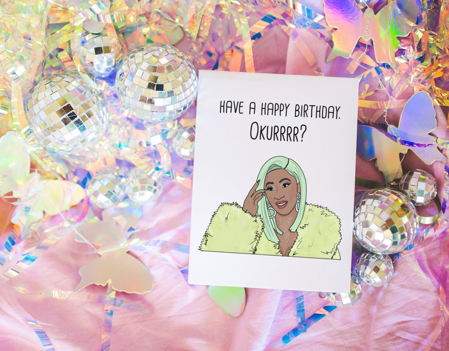 Cardi B Birthday Card