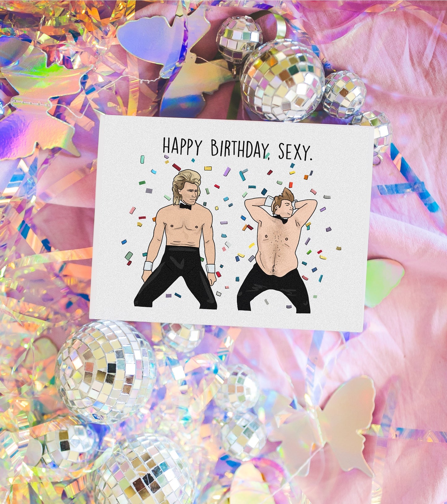 Sexy Chippendales SNL Birthday Card