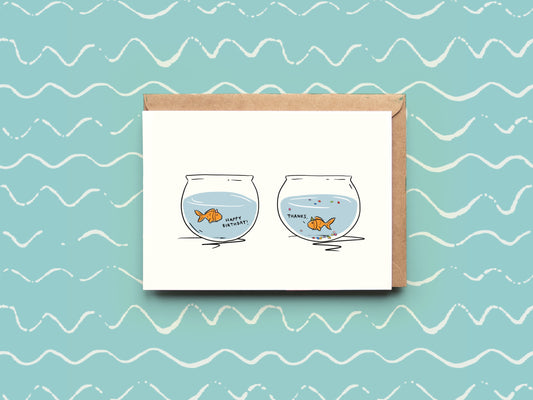 Goldfish Birthday Card