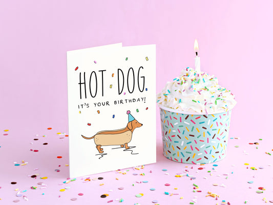 Hot Dog Birthday Card