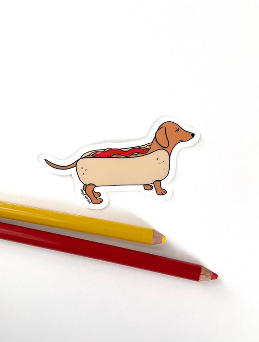 Hotdog Dachshund Sticker