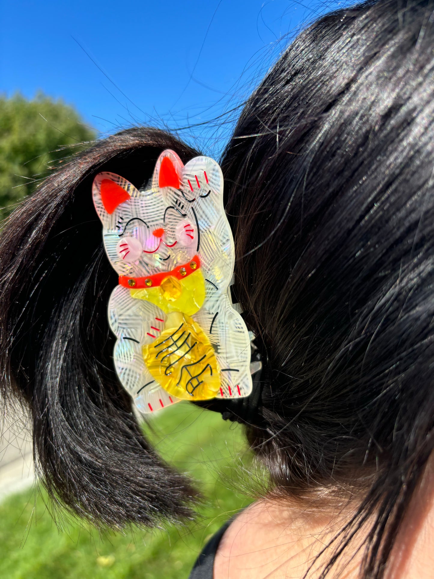 Lucky Cat Hair Clip