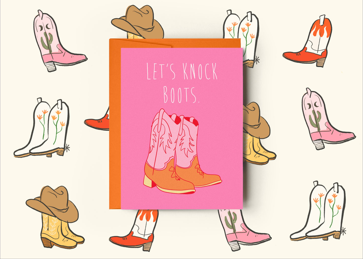 Let's Knock Boots Valentine Card
