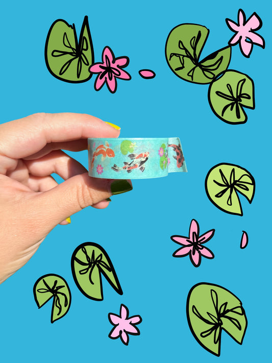 Koi Fish Pond Washi Tape