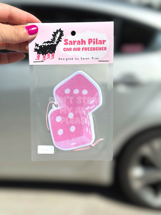 Pink Fuzzy Dice Air Freshener