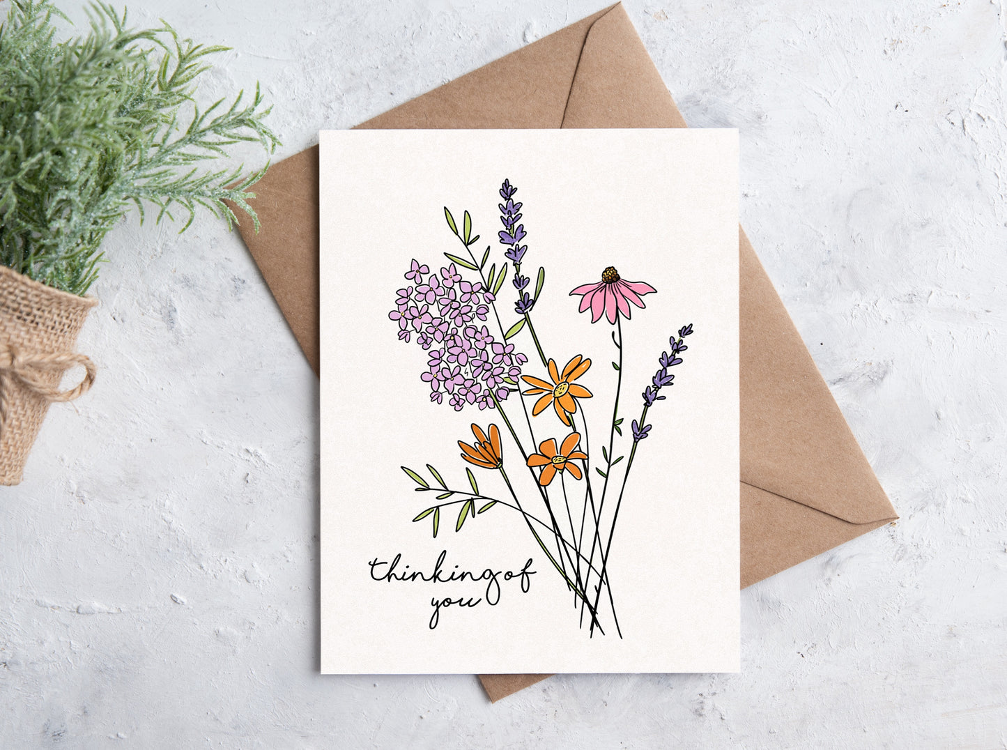 Thinking of You Wildflowers Card