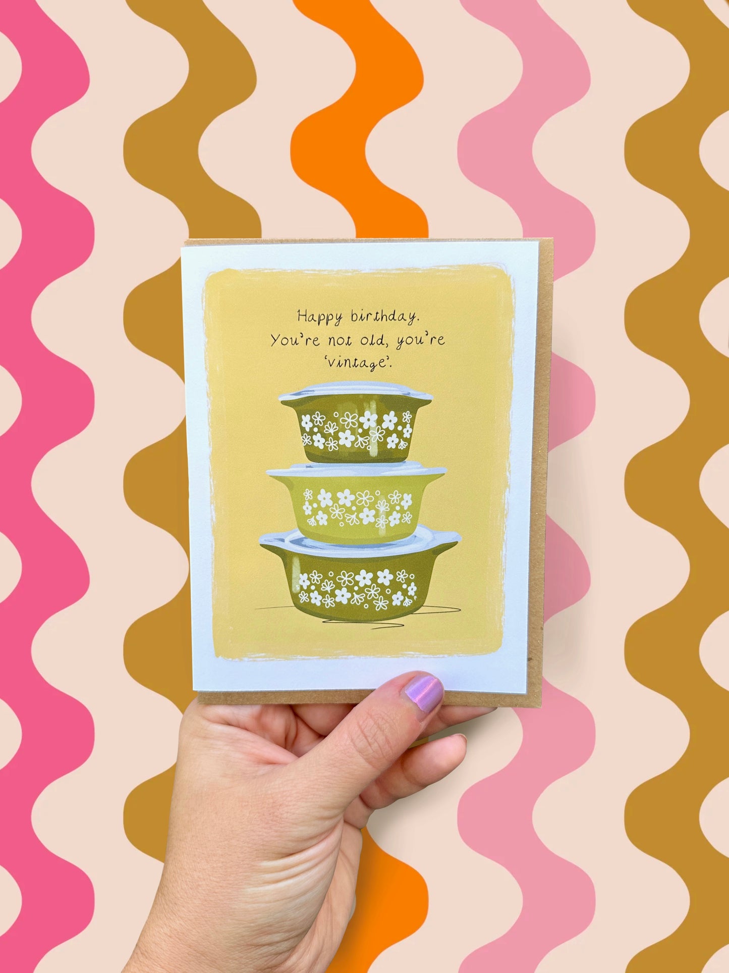 Vintage Pyrex Birthday Card