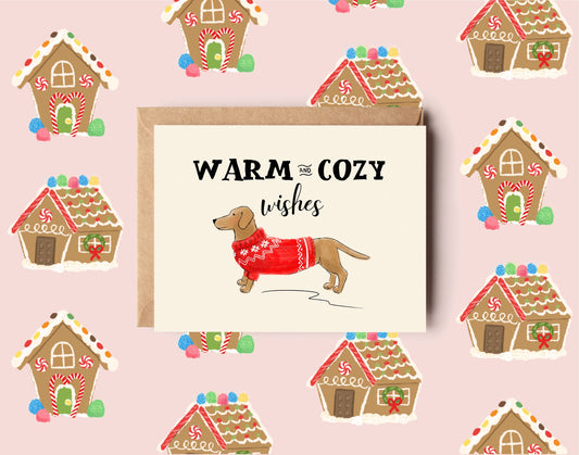 Cozy Dachshund Card