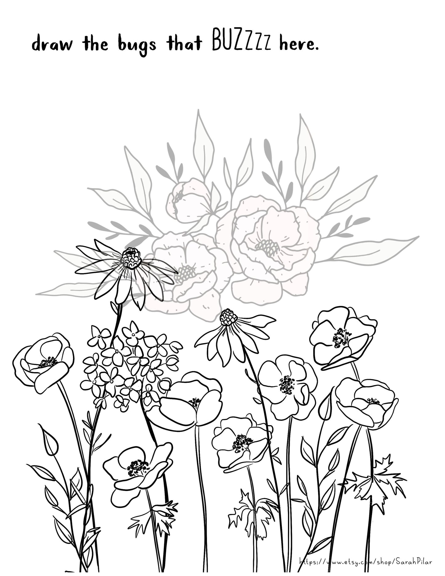 Nature Coloring pages, 3 pack, Kids Activity Pages, Nature Color pages, Silly activity pages, Drawing Prompts, Printable pages